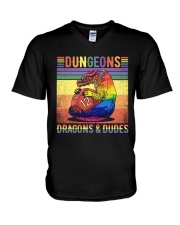 LGBTQ Pride Dungeons Dragons V-Neck T-Shirt tile