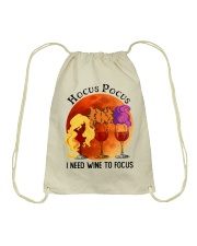 I need wine to focus Drawstring Bag tile
