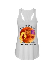 I need wine to focus Ladies Flowy Tank tile