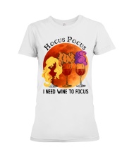 I need wine to focus Premium Fit Ladies Tee tile
