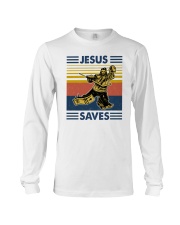 Hockey Jesus Saves Long Sleeve Tee tile