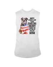Bulldog Happy father day to amazing daddy Sleeveless Tee tile