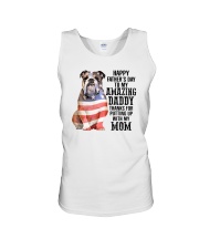 Bulldog Happy father day to amazing daddy Unisex Tank tile