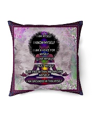 Black woman meditation Indoor Pillow tile