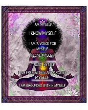 Black woman meditation Quilt 70"x80" - Queen front