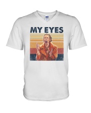 My eyes Retro V-Neck T-Shirt tile