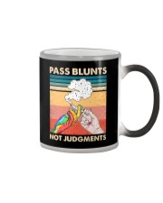 Pass Blunts Not Judgments Color Changing Mug tile
