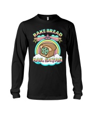 Eat bread Hail satan Long Sleeve Tee tile