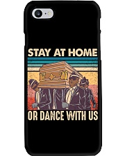 Retro Stay at home or dance with us Phone Case tile