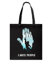 Bigfoot i hate people Tote Bag tile