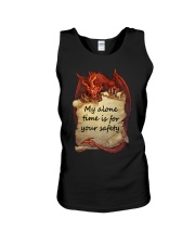 My alone time is for your safety Unisex Tank tile
