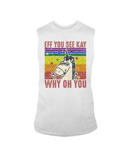 LGBTQ Unicorn Eff You See Kay Why Oh You Sleeveless Tee tile