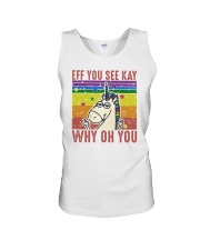 LGBTQ Unicorn Eff You See Kay Why Oh You Unisex Tank tile