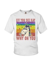 LGBTQ Unicorn Eff You See Kay Why Oh You Youth T-Shirt tile