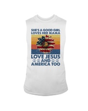 She's a good girl Loves her mama Love Jesus Sleeveless Tee tile