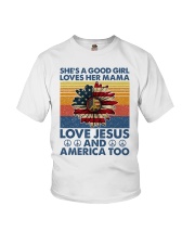 She's a good girl Loves her mama Love Jesus Youth T-Shirt tile