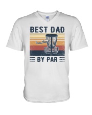 Best Dad By Par Disc Golf V-Neck T-Shirt tile