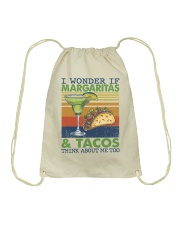 Margaritas and Tacos think about me too Drawstring Bag tile