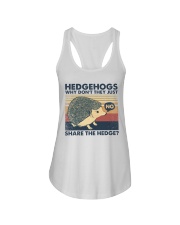 Hedgehogs why don't they just share the hedge Ladies Flowy Tank tile