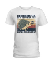 Hedgehogs why don't they just share the hedge Ladies T-Shirt tile