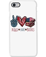 Peace Love Books Phone Case tile