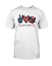 Peace Love Books Classic T-Shirt tile