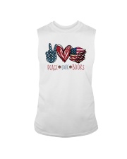 Peace Love Books Sleeveless Tee tile