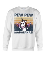 Unicorn Pew Pew Madafakas Crewneck Sweatshirt tile