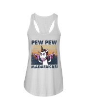 Unicorn Pew Pew Madafakas Ladies Flowy Tank tile