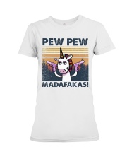 Unicorn Pew Pew Madafakas Premium Fit Ladies Tee tile