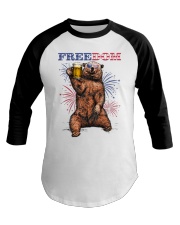 Bear Freedom Independence Day 4th of July Baseball Tee tile
