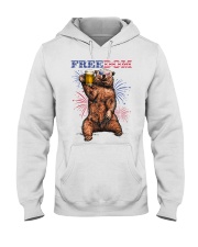 Bear Freedom Independence Day 4th of July Hooded Sweatshirt tile