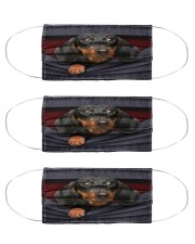 Dachshund back Cloth Face Mask - 3 Pack front