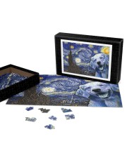 Golden Retriever Van Gogh 250 Piece Puzzle (horizontal) aos-jigsaw-puzzle-250-pieces-horizontal-front-07