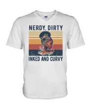 Nerdy Dirty Inked and Curvy V-Neck T-Shirt tile
