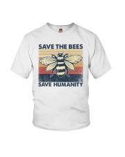 Retro vintage Save the bees Save humanity Youth T-Shirt tile