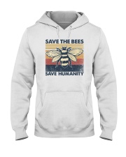 Retro vintage Save the bees Save humanity Hooded Sweatshirt tile