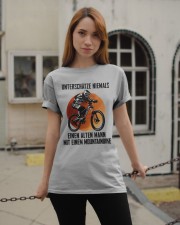 Never underestimate an old man w a mountain bike Classic T-Shirt apparel-classic-tshirt-lifestyle-19