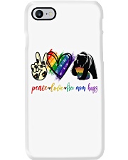LGBT Peace Love Mom Hugs Bear Phone Case tile