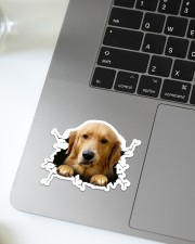 Funny dog breaking glass Sticker - Single (Vertical) aos-sticker-single-vertical-lifestyle-front-15
