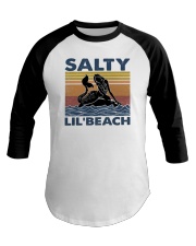 Salty lil' beach Baseball Tee tile