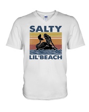 Salty lil' beach V-Neck T-Shirt tile