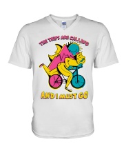 The Trips Are Calling And I Must Go V-Neck T-Shirt tile