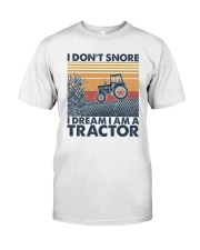 Retro I Don't Snore I Dream I'm A Tractor Classic T-Shirt tile