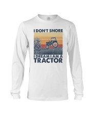 Retro I Don't Snore I Dream I'm A Tractor Long Sleeve Tee tile
