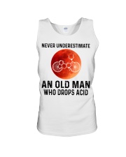 Never underestimate old man drop acid Unisex Tank tile