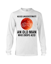 Never underestimate old man drop acid Long Sleeve Tee tile
