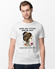 Books And Tattoos Make Me Happy Classic T-Shirt lifestyle-mens-crewneck-front-15