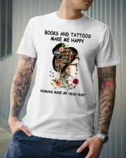Books And Tattoos Make Me Happy Classic T-Shirt lifestyle-mens-crewneck-front-6