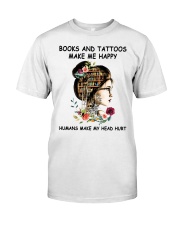 Books And Tattoos Make Me Happy Premium Fit Mens Tee tile